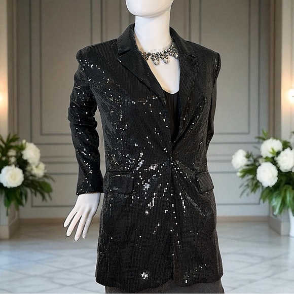 Worthington Sequin Black Blazer for Women Size XS NWT! $139 Retail Value - Picture 1 of 4